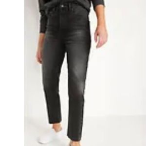 Extra high waisted sky hi straight button fly cut off jeans for woman